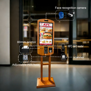 ตู้คีออสก์หน้าจอสัมผัสสองด้านขนาด 27 นิ้ว สำหรับสั่งอาหารและชำระเงินด้วยตนเอง พร้อมเครื่องสแกนบาร์โค้ด สำหรับร้านอาหาร/ร้านเบเกอรี่ - Product Image 2