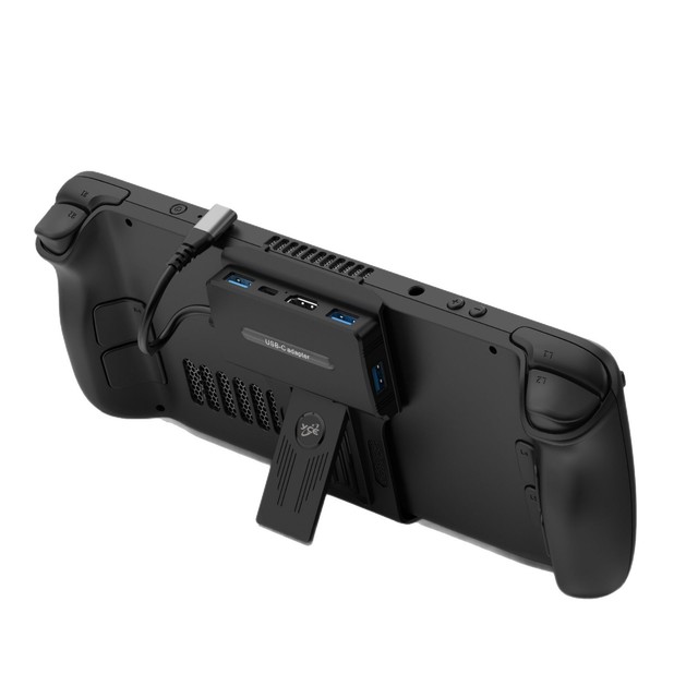 Doonjiey 5-in-1Steam Deck Bracket Docking Station 4K HD Capture Card TV Screen Mirroring Stand PD3.0 USB3/2 Wired