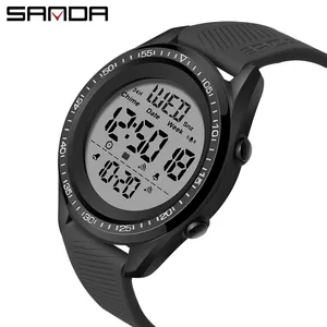 Sanda-relojes digitales para hombre, luminosos, resistentes al agua, deportivos y funcionales, marca Popular, 6013