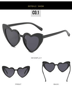 Toptan fabrika şekli aşk kalp güneş gözlüğü sevimli çocuk güneş gözlüğü parti uv400 güneş gözlüğü stokta çocuklar için - Product Image 4