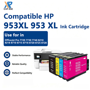 Cartouche d'encre couleur compatible ChipRise pour <span class=keywords><strong>HP</strong></span> <span class=keywords><strong>953</strong></span> <span class=keywords><strong>953</strong></span> <span class=keywords><strong>XL</strong></span> pour imprimante OfficeJet Pro 7720/8210 – Rechargeable, haute qualité, séchage rapide - Product Image 1