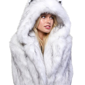 fur coat with ears