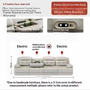 Sofá Cama Moderno de Piel Sintética con Función Reclinable, Diseño de Respaldo Acolchado de 4 Plazas para Sala de Estar - Product Image 4