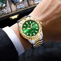 Montre Poedagar de luxe en quartz, acier inoxydable, pour homme, étanche, lumineuse, avec date.