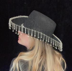 Sombrero de vaquera personalizado para mujer con borlas Moda Vaquera 3 PCS Conjuntos Sombrero Gafas de sol - Product Image 4