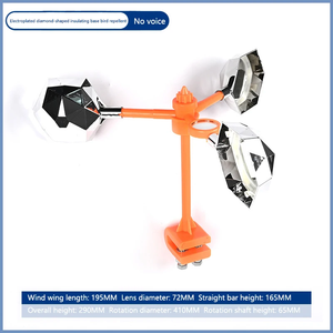 مبيد الطيور بالطاقة الشمسية مع صوت مفترس مضاد للخدش صوت معدني للتحكم في الطيور والرياح البلاستيك آلة فزع الطيور معدات كهربائية - Product Image 4