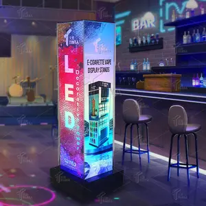 Shopping Mall Led Cube Pillar Indoor Advertising Lightbox Column Light Box Display Led Advertising Pillars