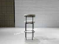 Chaise de comptoir haute Offres Spéciales en acier inoxydable noir tapisserie d'ameublement fête location chaise de bar tabouret Bal