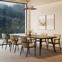 Table à manger en bois massif 8 places, sur mesure, style nordique, ensemble de luxe pour appartement, villa, salle à manger
