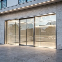 Portes Roulantes Industrielles Modernes en Verre pour Ateliers, Ouverture Latérale Électrique, Décoration de Bureaux et Bâtiments