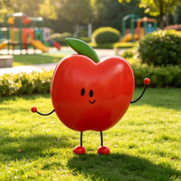 Maßgefertigter Roter Apfel aus Kunstharz in Wunschfarbe und -größe, Künstlerische Obst-Skulptur für Supermärkte, Restaurants, Cafés und Schaufenster