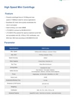 Mini centrifugeuse de laboratoire Labtex D2012 Plus 15000 tr/min haute vitesse, antidéflagrante, avec 15100 RCF et matériau PP
