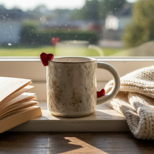 Nueva Taza <span class=keywords><strong>de</strong></span> Café <span class=keywords><strong>de</strong></span> Cerámica con Forma <span class=keywords><strong>de</strong></span> Corazón, Asa en Forma <span class=keywords><strong>de</strong></span> Corazón, Resistente a Altas Temperaturas, Apta <span class=keywords><strong>para</strong></span> Lavavajillas y Microondas, <span class=keywords><strong>para</strong></span> <span class=keywords><strong>el</strong></span> Desayuno en Pareja - Product Image 1