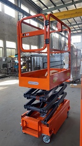 Plateforme de travail en hauteur WELIFTRICH Mini, élévateur à ciseaux électrique jusqu'à 6 m, conception hydraulique, capacité de charge de 300 kg, 4 roulettes pivotantes - Product Image 5