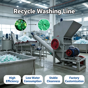 Ligne de recyclage automatique 3 en 1 pour le broyage, le lavage et le séchage des bouteilles en LDPE, PE, PP, PET / Machine de recyclage des bouteilles en plastique - Product Image 5