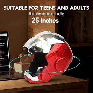 Casco <span class=keywords><strong>de</strong></span> Iron Man Más Vendido, con Comando <span class=keywords><strong>de</strong></span> Voz, Máscara <span class=keywords><strong>de</strong></span> Iron Man para Cosplay, Fiestas y Eventos, para Niños y Adultos - Product Image 4