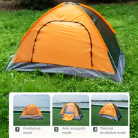 Tente de camping dôme pour 2 personnes, 1 chambre, légère, 190 mm, avec bâche imperméable et sac de transport – Essentiels pour l'extérieur et les festivals de musique
