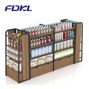 Estante de madera para góndola de alta calidad, diseño artístico, panadería, supermercado, estante de exhibición de madera - Product Image 6