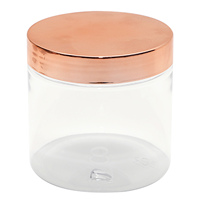 Pot Vide en Plastique PET Transparent pour Crème, Gommage à Lèvres, avec Couvercle à Vis Rose – Différentes Tailles : 1oz, 2oz, 3oz, 4oz, 8oz, 15g, 30g, 80g, 120g, 250g