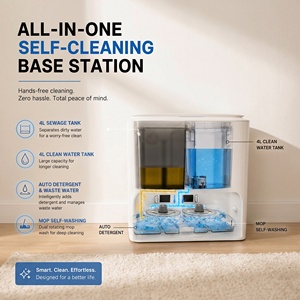 หุ่นยนต์ดูดฝุ่นอัจฉริยะ Smart LiDAR รุ่น GV9 ระบบ Self-Emptying แรงดูด 4000Pa ระบบนำทาง LDS แผนที่อัจฉริยะ ยกผ้าถูพื้นได้ กำหนดโซนห้ามเข้า ควบคุมผ่านแอพ WiFi - Product Image 4