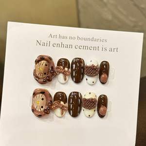 <span class=keywords><strong>Uñas</strong></span> Postizas Cortas 3D Hechas a Mano con Diseño <span class=keywords><strong>de</strong></span> <span class=keywords><strong>Hello</strong></span> <span class=keywords><strong>Kitty</strong></span>, Reutilizables, Acrílicas, <span class=keywords><strong>de</strong></span> Cobertura Completa, Diseño Personalizado, para Salón <span class=keywords><strong>de</strong></span> <span class=keywords><strong>Uñas</strong></span>, 10 Piezas - Product Image 2