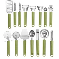 Articles de cuisine très demandés, ustensiles de cuisine en acier inoxydable, outils de cuisine, gadgets de cuisine avec manche en plastique