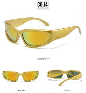 Occhiali da Sole VIFF XY20896 Avvolgenti Stile Alieno Ovali Futuristi di Tendenza <span class=keywords><strong>Y2K</strong></span> per Uomo e Donna - Product Image 5