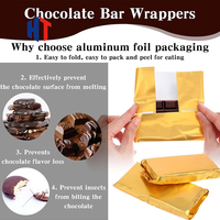Papier d'emballage en aluminium de qualité alimentaire, résistant à l'humidité, imprimé, pour chocolat