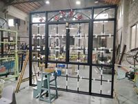 Fournisseur ISO9001 – Nouvelle porte française moderne à cadre fin, ouverture horizontale, en acier inoxydable, insonorisée, en alliage d'aluminium, pour cuisine d'appartement