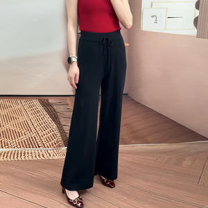 <span class=keywords><strong>Pantalon</strong></span> large en tricot de laine fine à quatre aiguilles, style nouveau, best-seller, luxe avancé, en nylon/coton, pour <span class=keywords><strong>femme</strong></span>, automne-hiver - Product Image 4