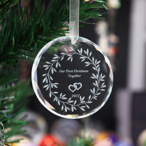 Adorno Colgante de Cristal para Árbol de Navidad de 80 mm con Logotipo Grabado Personalizado e Impresión UV - Product Image 4