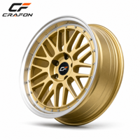 Jantes forgées CF 21 22 pouces 5x130 PCD pour voitures particulières, compatibles avec Taycan Panamera 971, jantes dorées ODM