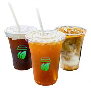 Compostable <b>Plastic</b> Pla <b>Drink</b> <b>Cup</b> Manufacturer 10oz 12oz 16oz 24oz Lid Cold Drinking Coffee PLA <b>Cup</b> - Product Image 3