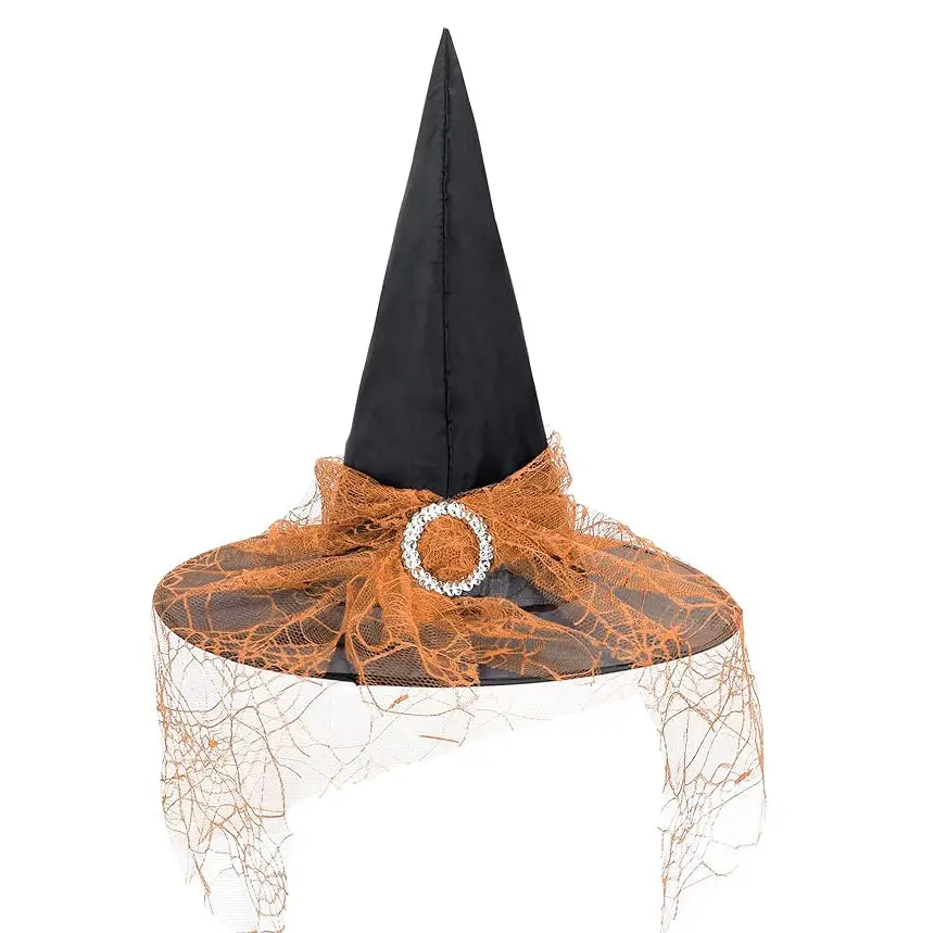 Hexen hüte für Frauen Spitze Halloween Hexen Hüte für Dekoration Zauberer Hut Halloween Kostüm Hexen kostüm