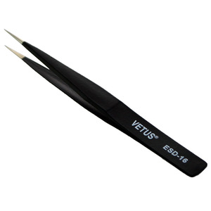 Vetus Tweezers ESD-16 Pointed Antistatic Stainless Steel <b>Precision</b> <b>Tool</b> For Electronics Repair - Product Image 4