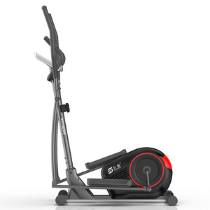 Elliptique magnétique vertical noir sans siège, capacité 400 lb, équipement de fitness durable pour usage domestique - Product Image 5
