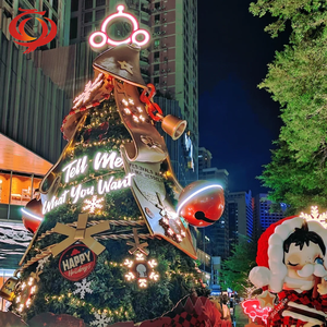 Gran árbol de Navidad gigante artificial para exteriores, árbol de Navidad gigante para exteriores con luz para centro comercial, 20 pies, 30 pies, 40 pies, 50 pies - Product Image 1