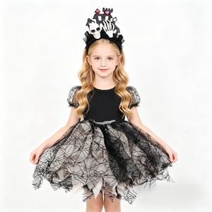 Conjunto de Disfraz de Tutú Negro Dulce y Encantador para Niñas con Diadema de Calavera, Transpirable y Ecológico para Pascua - Product Image 5