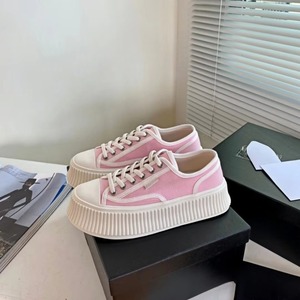 Zapatillas de plataforma de lona con cordones, diseño de dientes de sierra verticales, estilo casual, para mujer, novedad 2026 - Product Image 6