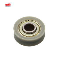 Roue de poulie en plastique à gorge en V lisse et silencieuse 606ZZ pour porte coulissante, fenêtre, armoire, tiroir, rail