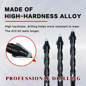 Carbide xoắn ốc gạch gạch thủy tinh gốm bê tông sáo khoan <span class=keywords><strong>bit</strong></span> Bộ Hex Shank nề Lập Dị khoan khoan <span class=keywords><strong>bit</strong></span> - Product Image 3