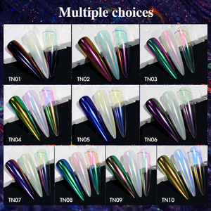 Poudre à ongles caméléon macaron de qualité supérieure, poudre pigmentée néon aurore bicolore pour la décoration des ongles DIY, salon de manucure, vente en gros - Product Image 5