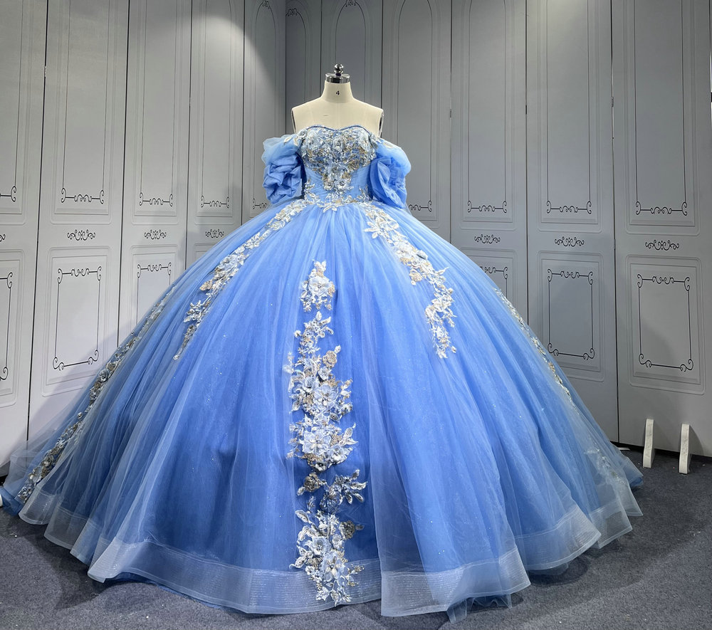 hoco dresses 2025 light blue Sweetheart Sheer Corset Ruffle Light Blue Homecoming Dress PD531 US8 / Light Blue main image 0