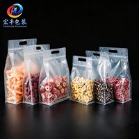 Achtkantige, transparante, handzame hersluitbare zak, cadeauzak voor noten, thee en snacks