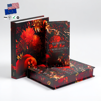 Création d'un livre personnalisé en couleur avec du papier cartonné kraft de luxe, finition brillante, prix d'usine, boîte de livre en papier de luxe