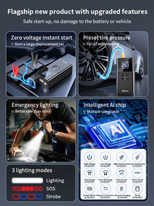 Новый 2000amp 3000a 4000a 5000amp 150psi Перемычка Портативный Power Bank 12v батарейный блок бустер компрессор воздушный насос автомобильный стартер - Product Image 4