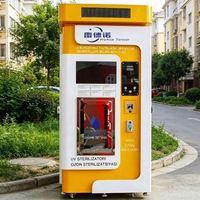 Station de distribution d'eau modulaire pour la communauté, purificateur RO 400 GPD avec paiement multi-mode (pièces, carte, QR code)