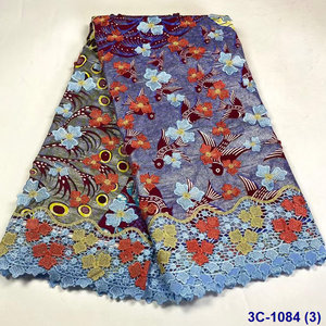 Nouveauté du Fabricant: Tissu Pailleté 3D Appliqué Cire – 5 Mètres Ankara <span class=keywords><strong>Africain</strong></span> <span class=keywords><strong>Pagne</strong></span> Batik Motifs pour Chemises et Rideaux - Product Image 4