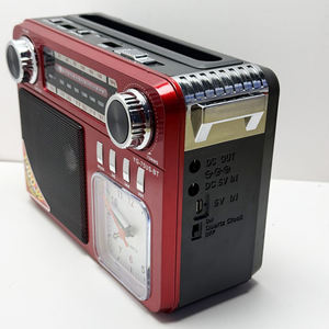<b>Retro</b> Multifunctional Portable AM FM SW Radio With <b>Clock</b> Display Phone Holder Super Bass Built In Speaker For Home Use - Product Image 3