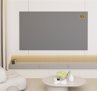 Écran de projection réfléchissant en métal souple 3D 4K pour projecteurs LCD, 100 pouces, gain élevé, écrans 3D gris cristal